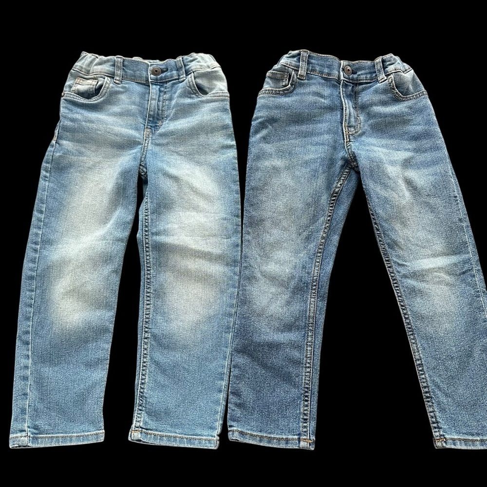 Osh Kosh Boys Girls size 5 Bundle of Jeans Straight Skinny Blue Adjustable waist